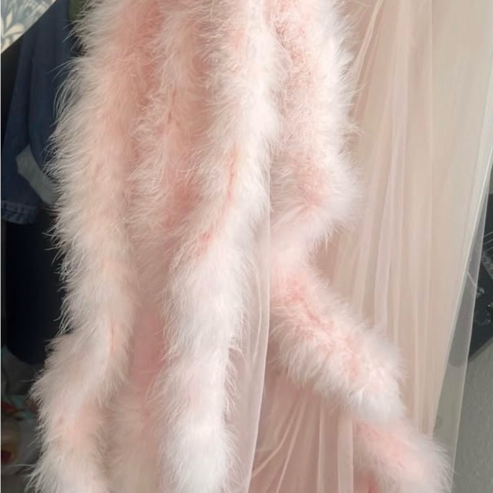 Pink Sheer Widow Robe - Picture 3 of 4